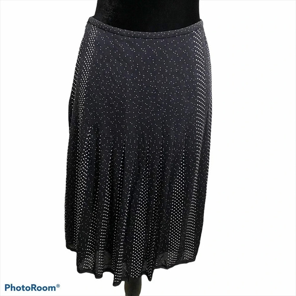 Vintage Talbots Silk Skirt Polka Dot 6P Careerwear